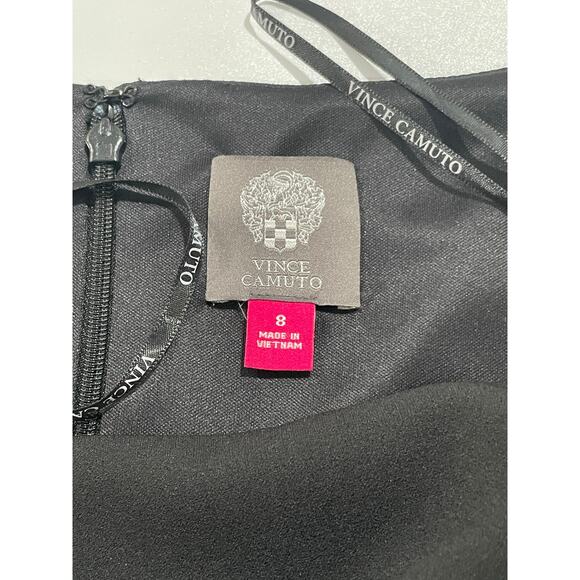 Vince Camuto Black Dress with 3/4 Length Tulip Sleeves New Without Tags Size 8 - Picture 8 of 9